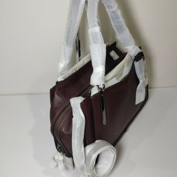 Coach 38550 Dreamer 36 Gunmetal Oxblood NWT - Picture 2 of 10